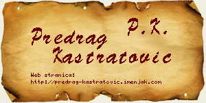 Predrag Kastratović vizit kartica